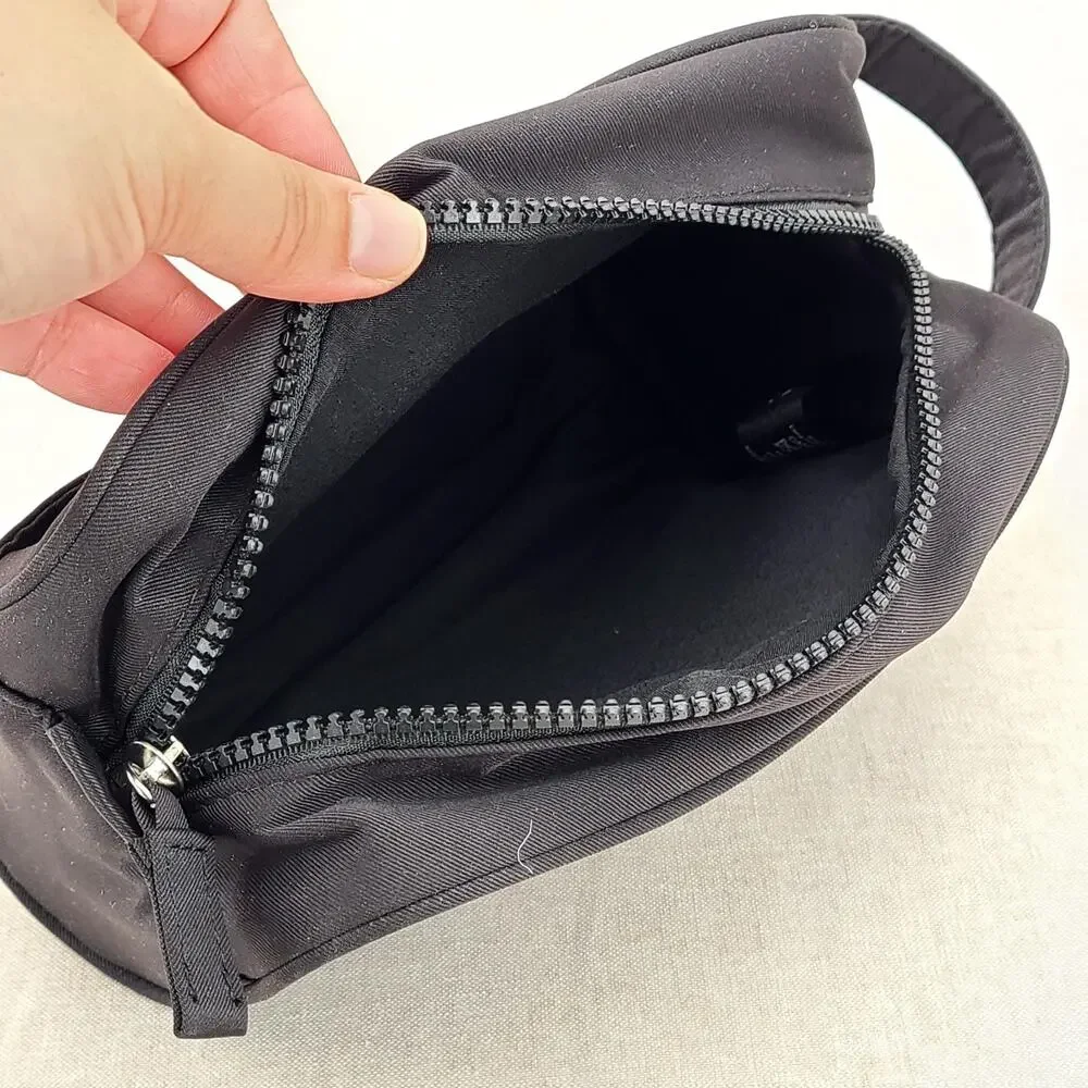Prada Luna Rossa Ocean Pouch Charcoal Black Travel Toiletry Bag